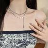 Luxury-luxurious, Niche-style Fringed Chain Sweatshirt Necklace Hip-hop Design Sense, Elegant Collar Chain Accessory