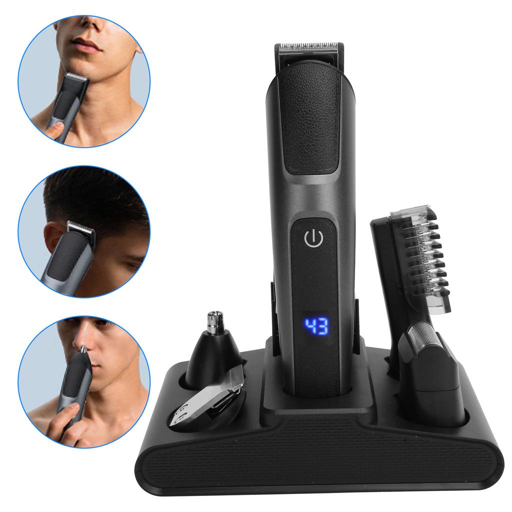 5 In 1 Hair Clipper Multifunctional Waterproof OilHead Rechargeable Electric Hair Maker