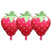 3pcs/6pcs Strawberry Aluminum Film Balloon Birthday Party Supplies Summer Fruit Party Baby Baptism Decoration Balloons