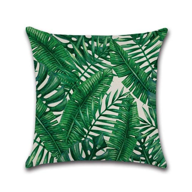 Tropical Plant Cushion Cover Summer Style Leaves Decorative Pillowcase For Sofa Linen Throw Pillow Case Almohada Poszewka Zt163