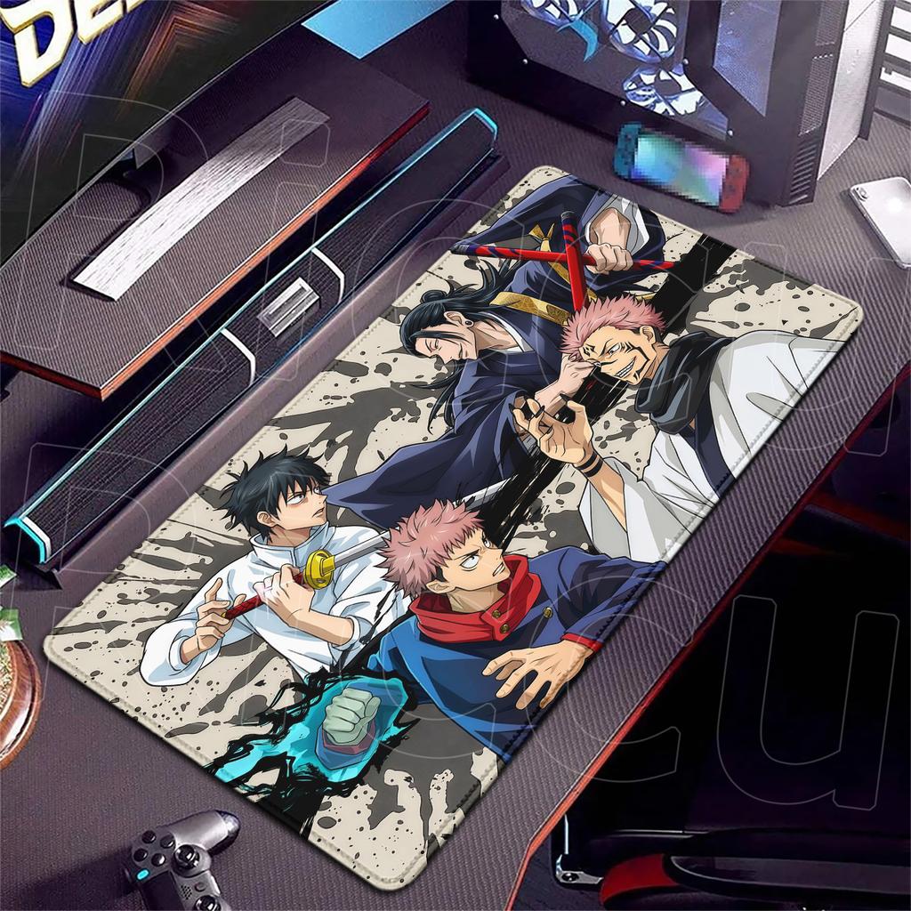 HD XXL Ryomen Sukuna 400x900mm Black Anime Jujutsu Kaisen Mouse Pad Gojo Satoru MousePad Computer Gaming PC Accessories Desk Mat