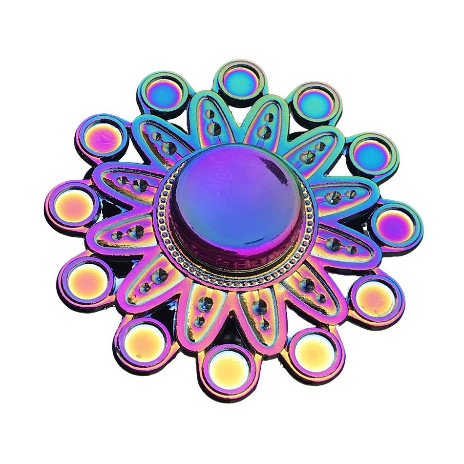 Rainbow Fidget Metal Spinner Colorful Finger Spinners High Speed Hand Spinners Fidget Toys For Stress Anxiety Relief For Adults