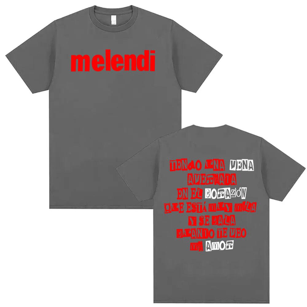 Rapper Melendi Canción De Amor Caducada Print T Shirts Men Women Casual Cotton Oversized T Shirt Fashion Summer Hip Hop Tshirt