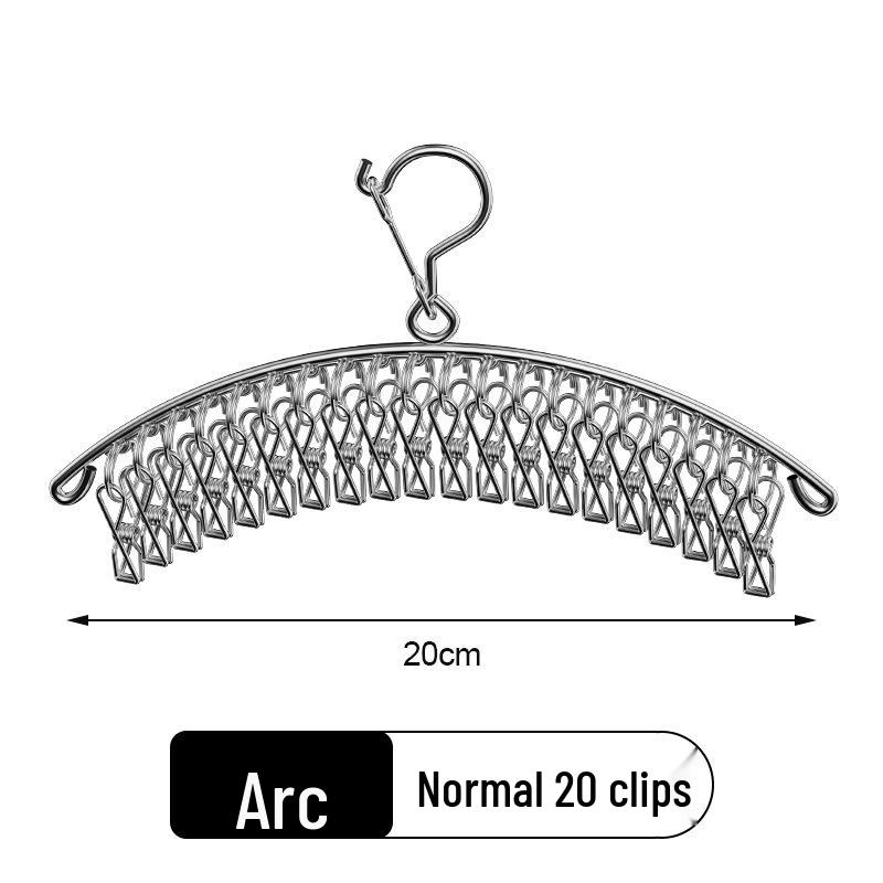 Multi-Clip Stainless Steel Drying Rack for Socks and Underwear