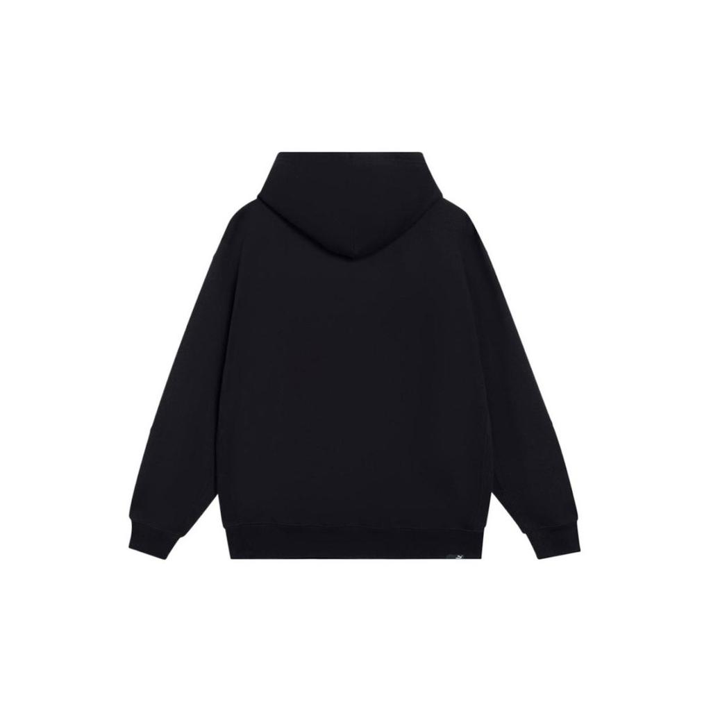 PUMA men's black long-sleeve pullover hoodie with logo print