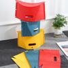 Portable Folding Stool Ultra-Thin Outdoor Plastic Camping Chair Multi-functional Shopping Handbag for Hiking
