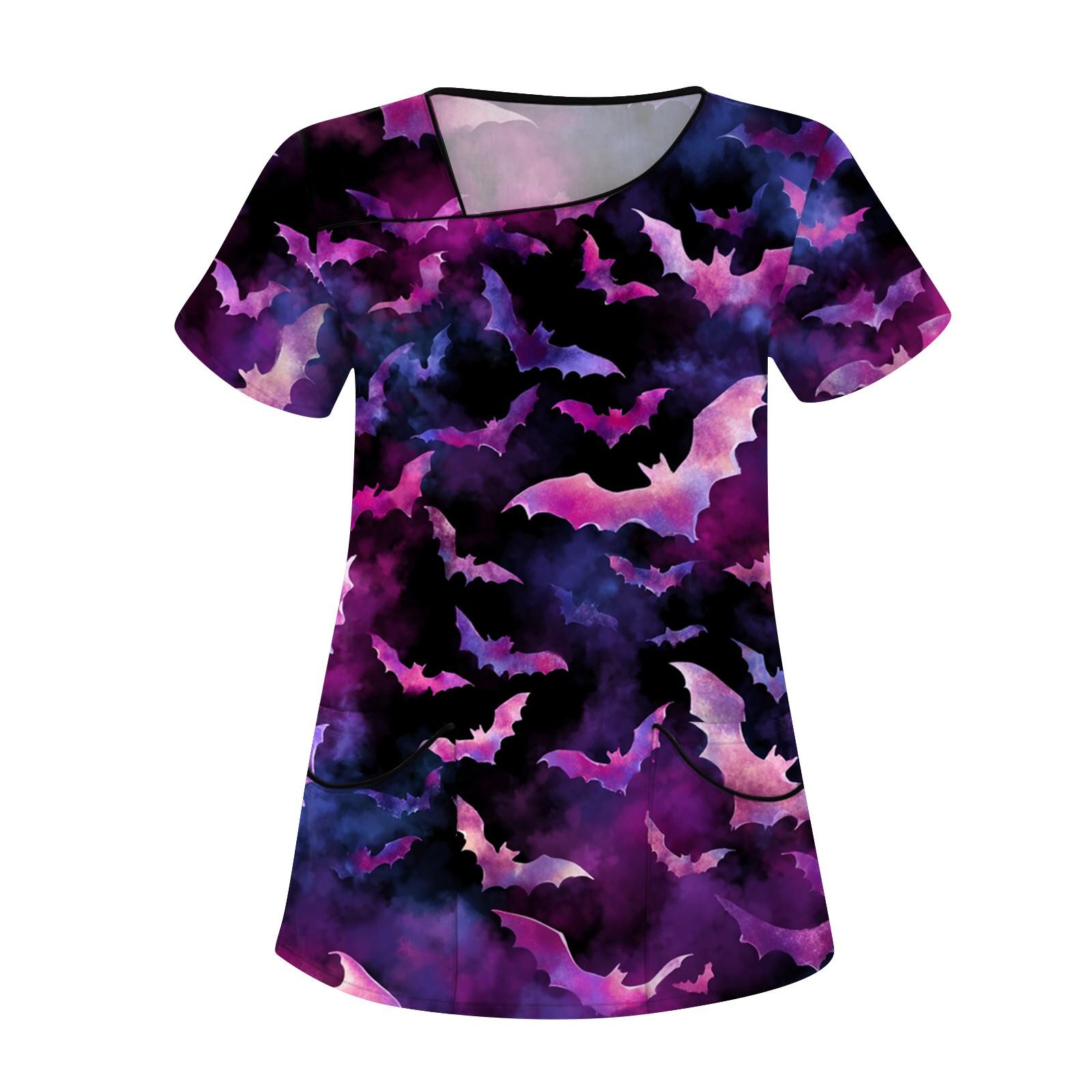 

Женская рабочая одежда с принтом, покатый воротник и двухслойные карманы, базовый верхний пуловер L