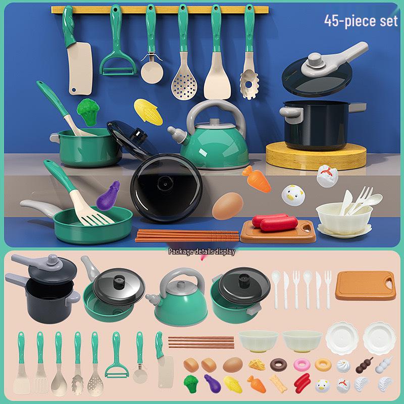 Children's Pretend Play Kitchen Set: Cooking Utensils & Cutting Fruit Toys