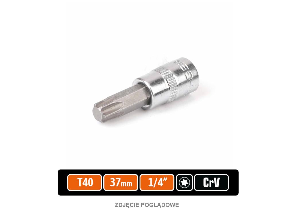 Klucz Nasadowy 1/4" Z Bitem Torx 37 Mm/T40 /Teger