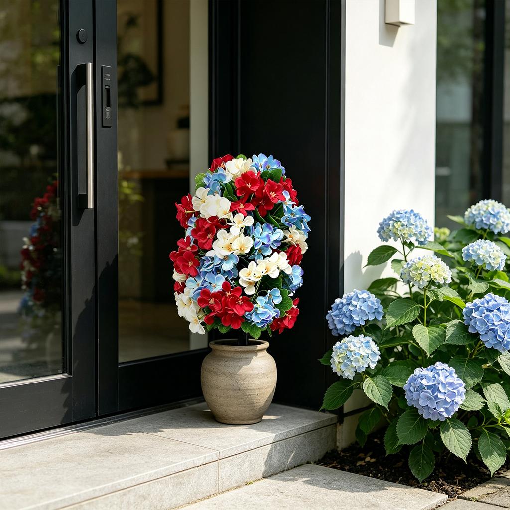 Künstliche Hortensienstiele 225cm Kunstblumen für Haus Garten Dekoration