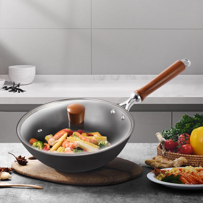 BTSM Flat Bottom Non-stick Wok