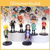 Piece One 6pcs Role Pvc Toy Model Desktop Decoration Children Christmas Gift