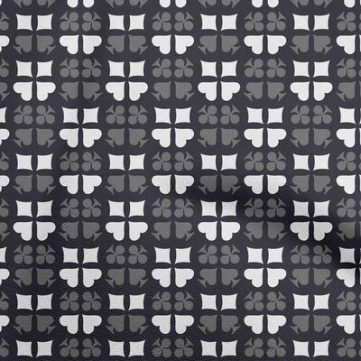 Tecido de algodão flexível marrom, tecido para costura de cartas de pôquer, por metro, impresso, faça você mesmo, suprimentos para costura de roupas, 40 polegadas