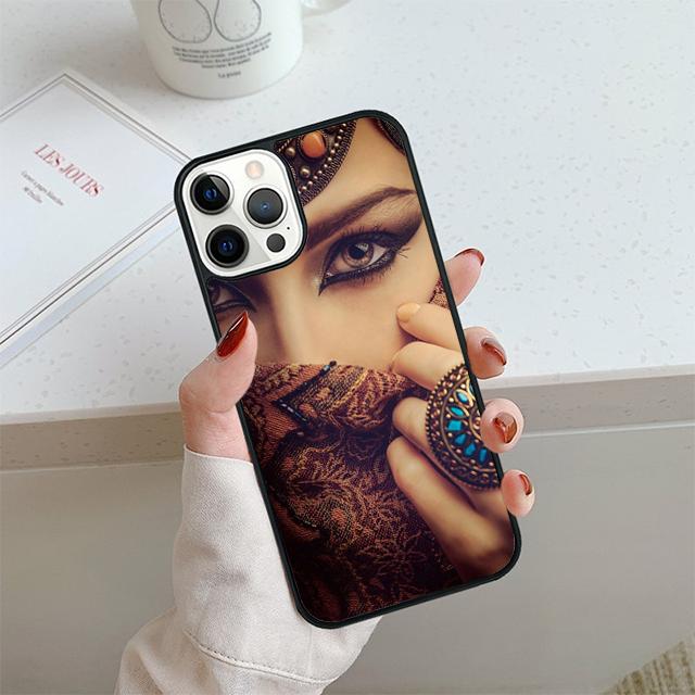 Islamic Hijab Gril Eye Queen Phone Case For iPhone 17 Air 14 15 16 13 12 Cover For Apple Pro Max Plus