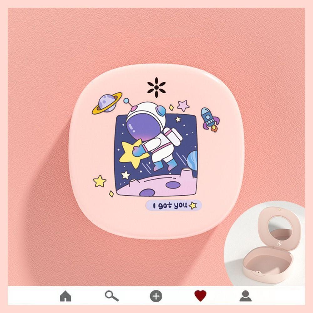 with Mirror Protection Kids Orthodontic Retainer Box Denture Storage Box Dental Case Braces Box