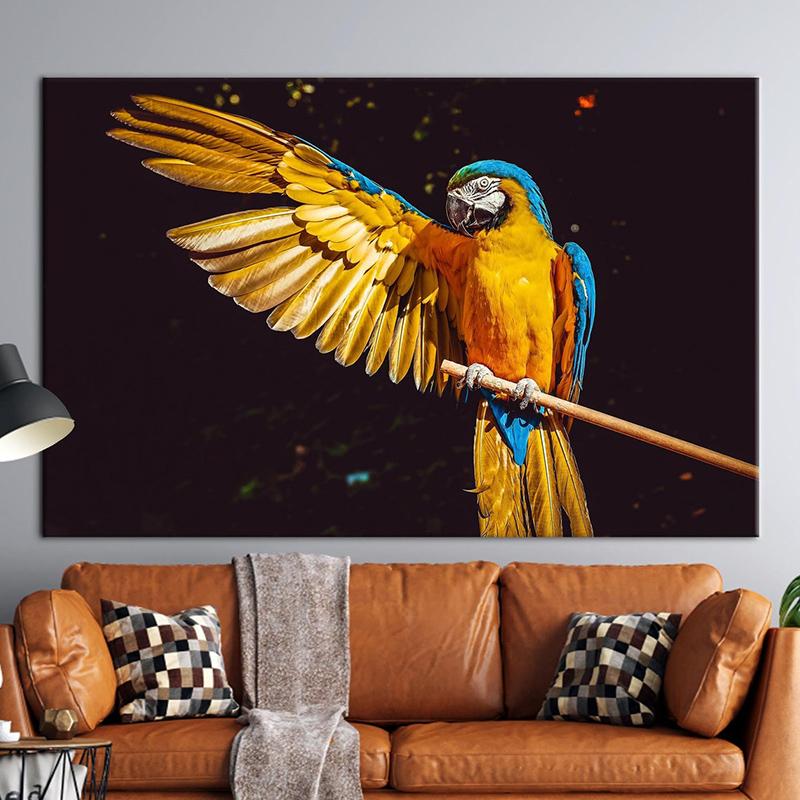 Colorful Parrot Poster Beautiful Bird Wall Art Animals Pictures Canvas Print Living Room Home Aesthetics Decor Painting Cuadros