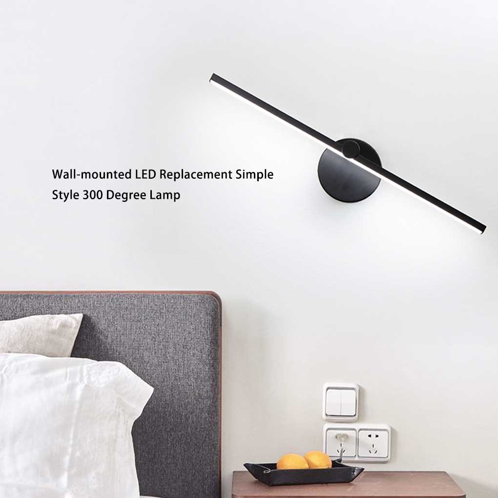 Aluminium Wall Light Solid Color Wall-mounted LED Replacement Ple Style 300 Degree Household Hotel Bedroom Lamp Ornament