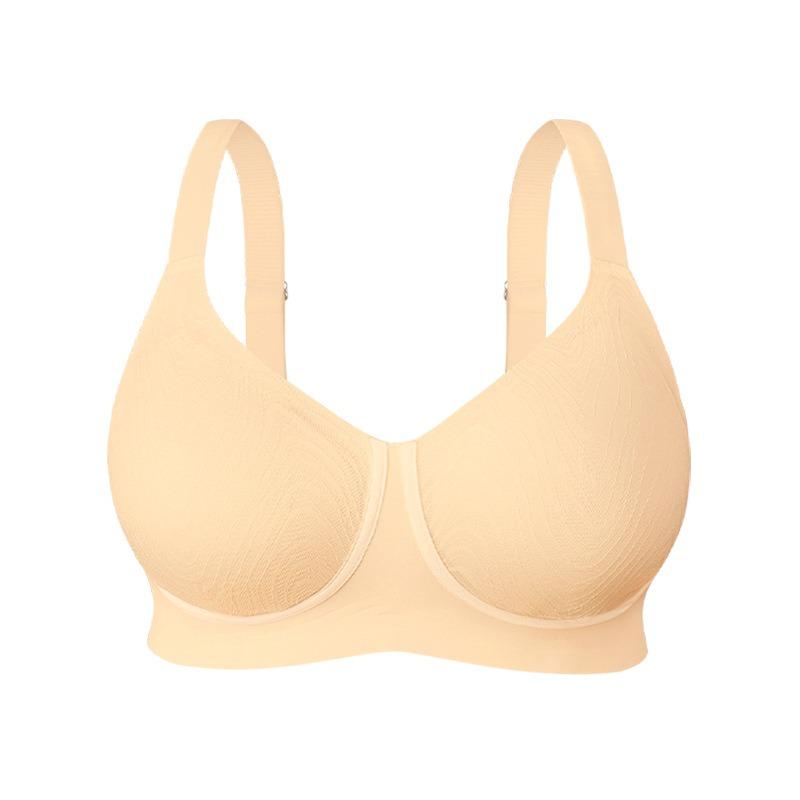Plus Size Seamless Gather Anti Sagging Comfortable Bra For Women Large Bust