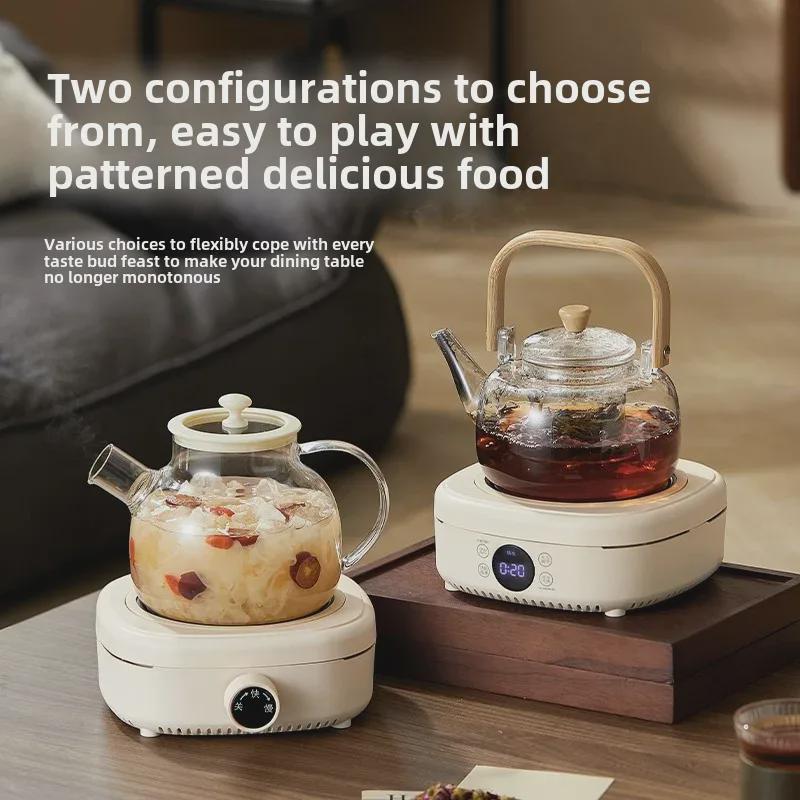"Smart Indoor Electric Tea Maker: Multifunctional Glass Stove for Tea and Kettle Brewing"