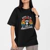 Funny Cat T Shirt Born To Be Awesome Cute Kitten Vintage Sunset Tee Gift S-5XL