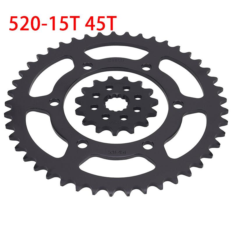 520 Chain 14T 15T 16T 43T 45T Motorcycle Sprocket Gear For Yamaha MT-03 MT-25 YZF-R25 YZF-R3 1WD-E7460-00-00 1WD-F5443-00-00
