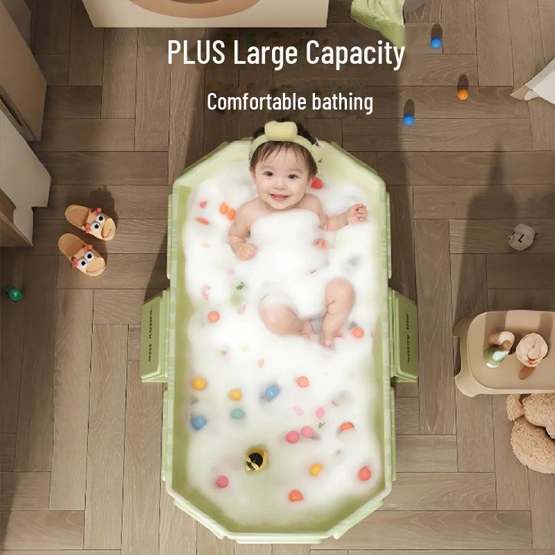 Jiashu Foldable Indoor Baby Bathtub - Thickened, Enlarged & Lengthened for Children