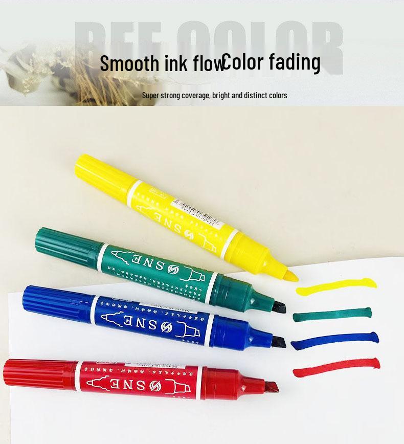 Snell Double-Ended Oil-Based Marker Pens - 24/30 Colors for Children and POP Art