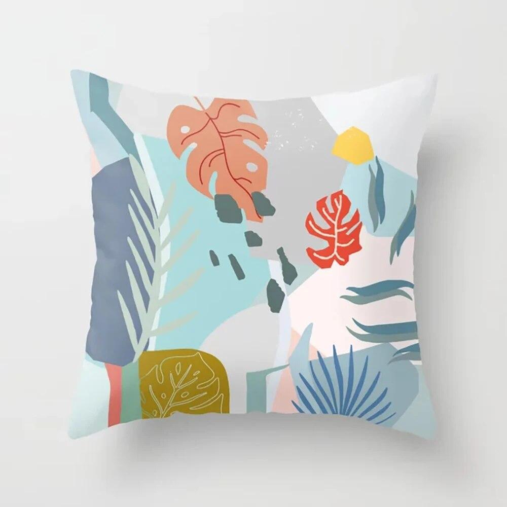 Home Decor Pillowcase Colorful Texture Alphabet Pattern Printed  for Bedroom Living Room