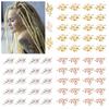 20pcs Metal Cuff Clips Hair Braid Tubes Gold and Silver Braids Hair Beads  for Women Girls
