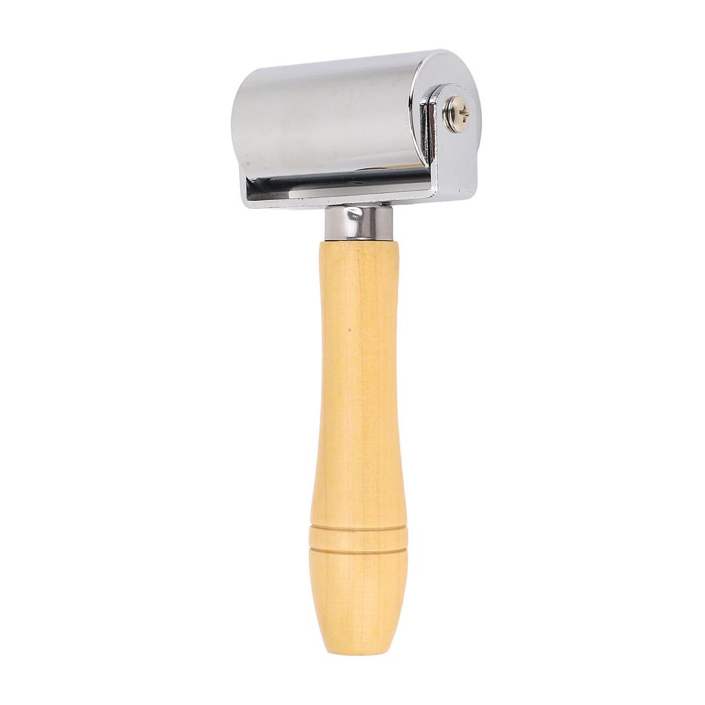 Leather Roller Press Seam Rolling Craft Glue Laminating Tool Stainless Steel with Wooden Handle