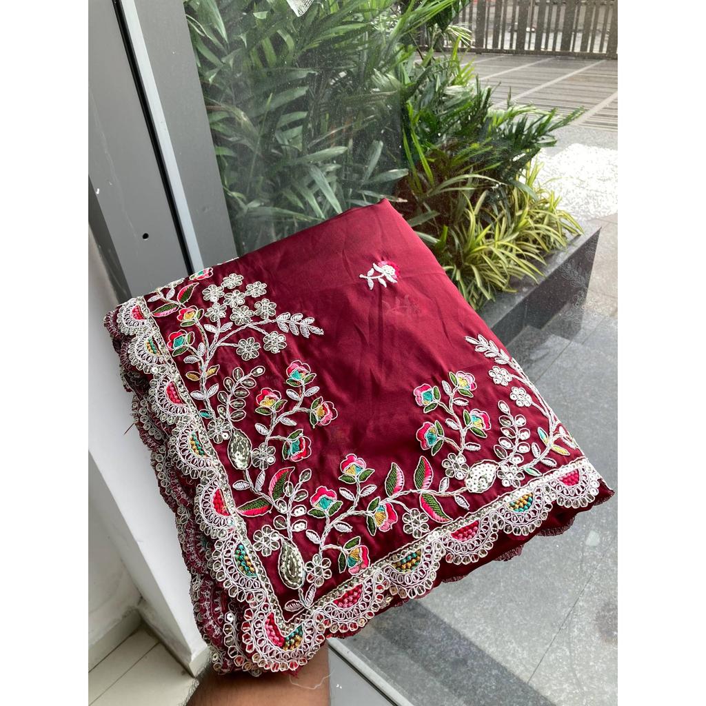 Midnight Elegance Rangoli Silk Saree