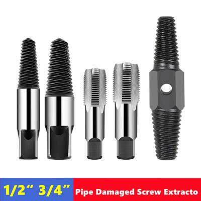 Pipe Damaged Screw Extracto 1/2'' 3/4'' Anti-Slip Bolt Removal For Pipes Inner Threading Making Pipe Thread Repair Tools