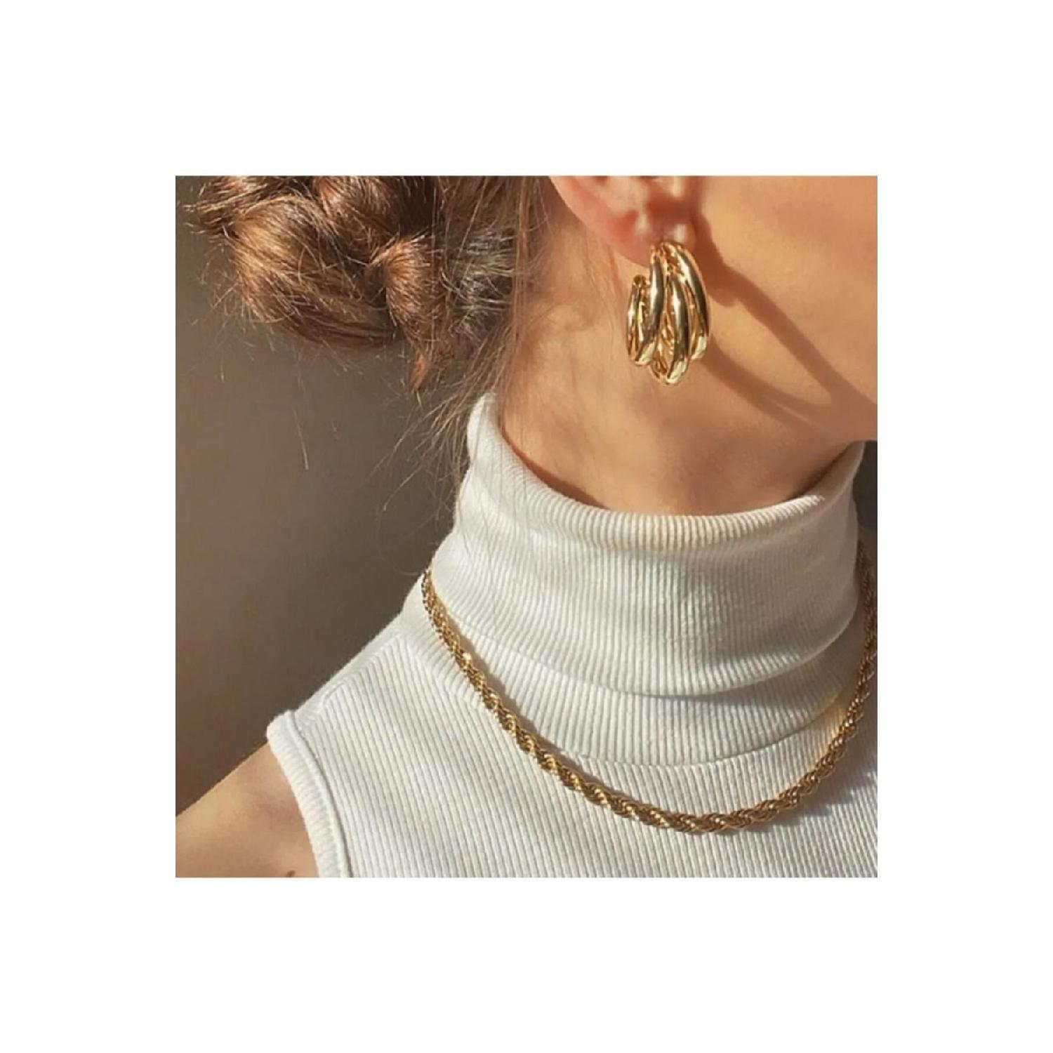 

Steel Earrings With Guaranteed Not To Discolor Yüksek Direnç чистый