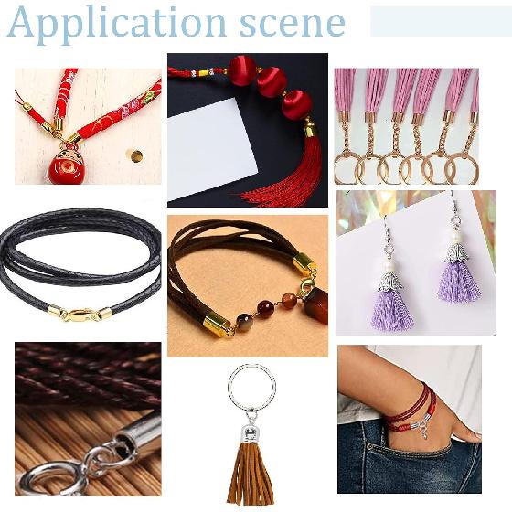 

PH PandaHall 300 шт. Заглушка для шнура 6 стилей Пластиковые колпачки с кисточкой Круглые заглушки для вклеивания Наконечник с петлей Кольцо-петля Бочонок Заглушка для кумихимо для DIY