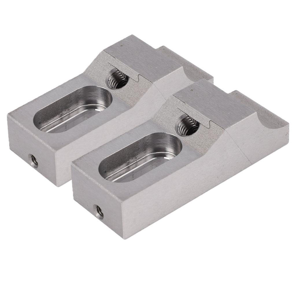 2 Pcs Side Clamp Vise M6 Clamping Screw and Through Hole CNC Side Fixture Clamp Flat End Bench Vise for Milling