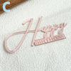 Happy Birthday Cake Topper Plastic Gold Mirror Cupcake Topper For Kids Birthday Party Cake Dessert Decorations Baby Shower Decor