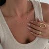 Stainless Steel Exquisite Love Heart Necklace For Women Romantic Double Color Enamel Heart Choker Party Valentine Jewelry Gift