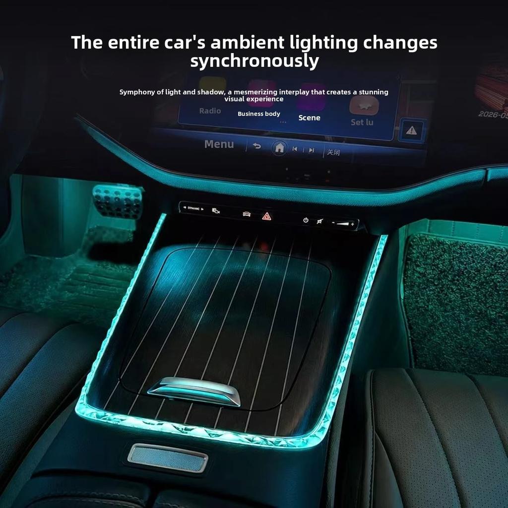 Voor Mercedes-Benz W214 E-Klasse Centrale Bediening Rand Kristallen Licht Frame E300 E260 Sfeerverlichting Decoratief Frame 2024-2026