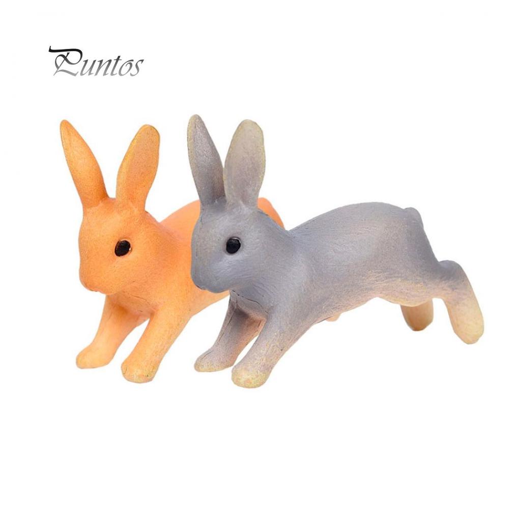 2ks Králík Ornament Miniaturní figurka Pohádka Zahradní terárium Krajina Dekor