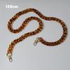 New Fashion Woman Handbag Accessory Chain Amber Leopard Acrylic Resin Chain Luxury Strap Women Clutch Shoulder Purse Chain