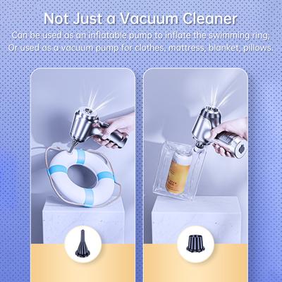 Handheld Car Vacuum Handheld Cordless Cleaner Portable Duster & Hand Pump With 19000Pa Strong Suction USB for Pet H Dust Gravel Cleaning H