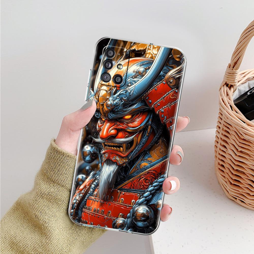 Phone Case For Samsung A15 A13 A35 A55 A51 A71 A41 A31 A21S A05 A17 A23 A25 A33 A53 A73 5G A07 4G Cover Japan Ghost Face Samurai