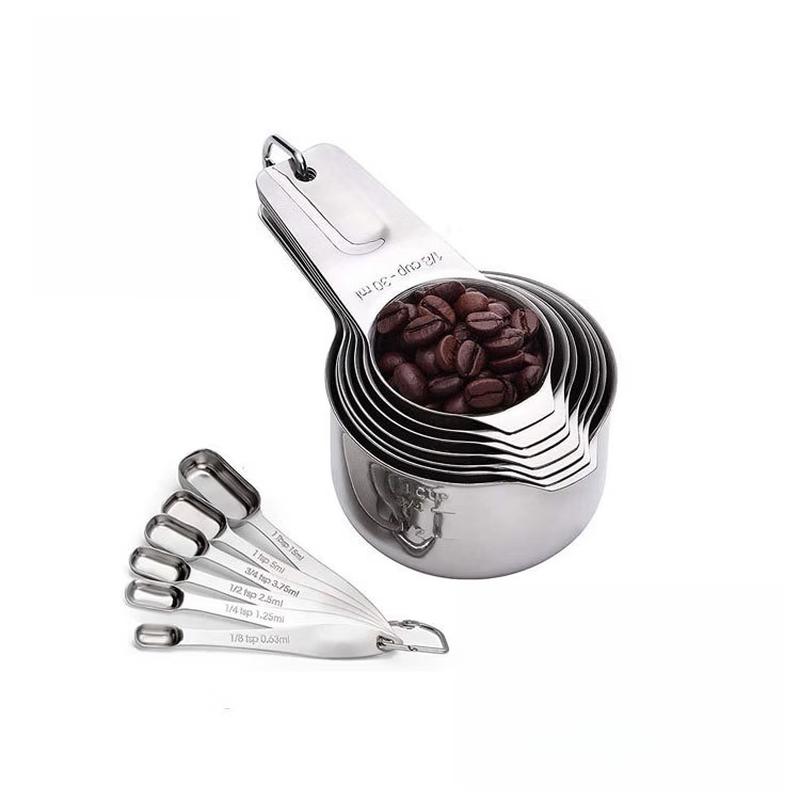 MDNG 13-Piece Stainless Steel Measuring Cups and Spoons Set