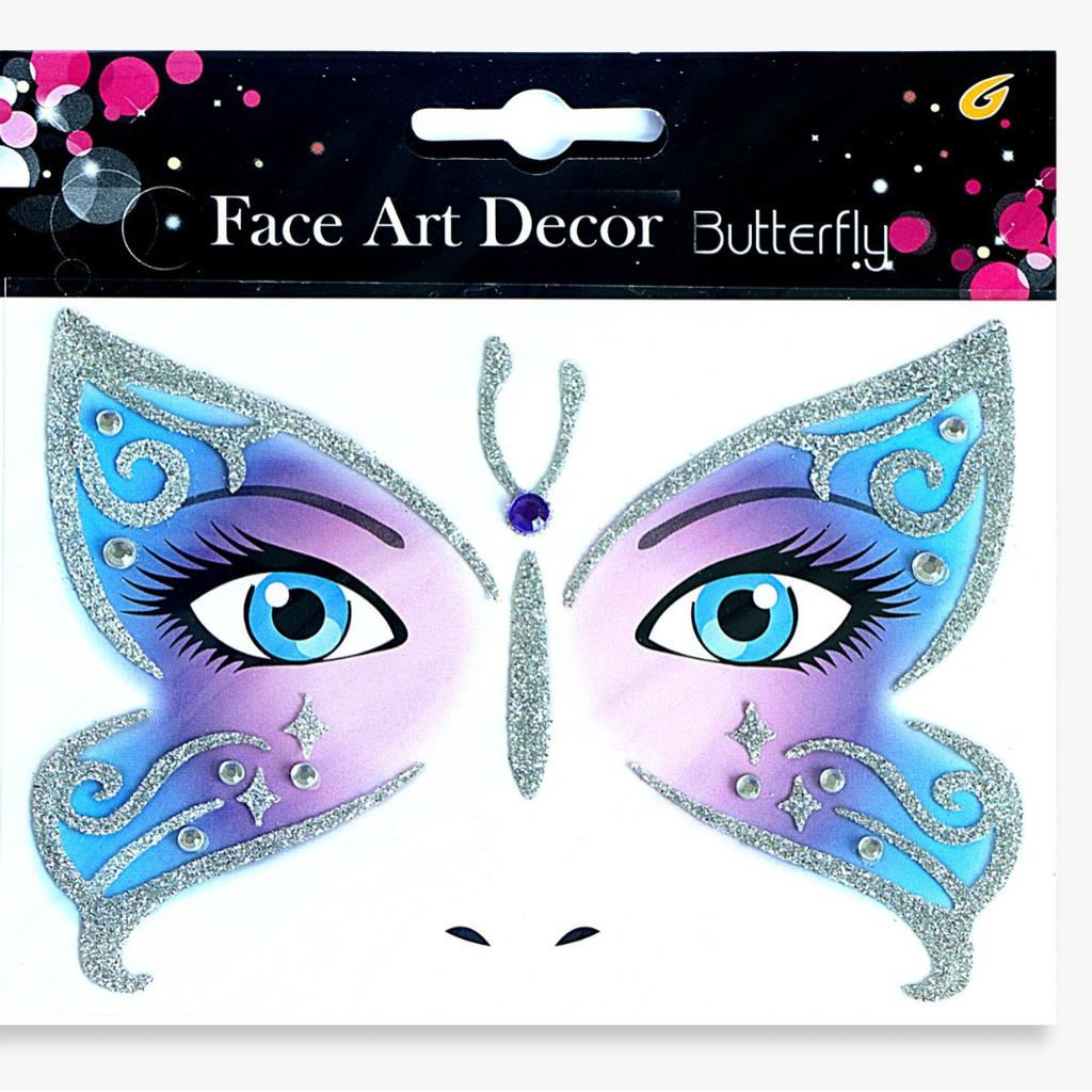Glitter Face Art Stickers, Self-Adhesive Face Decor Decals for Halloween, Carnival, Festival and Party Makeup