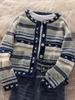 Retro Koreanischer Strick-Cardigan und Schlagjeans Set für Damen
