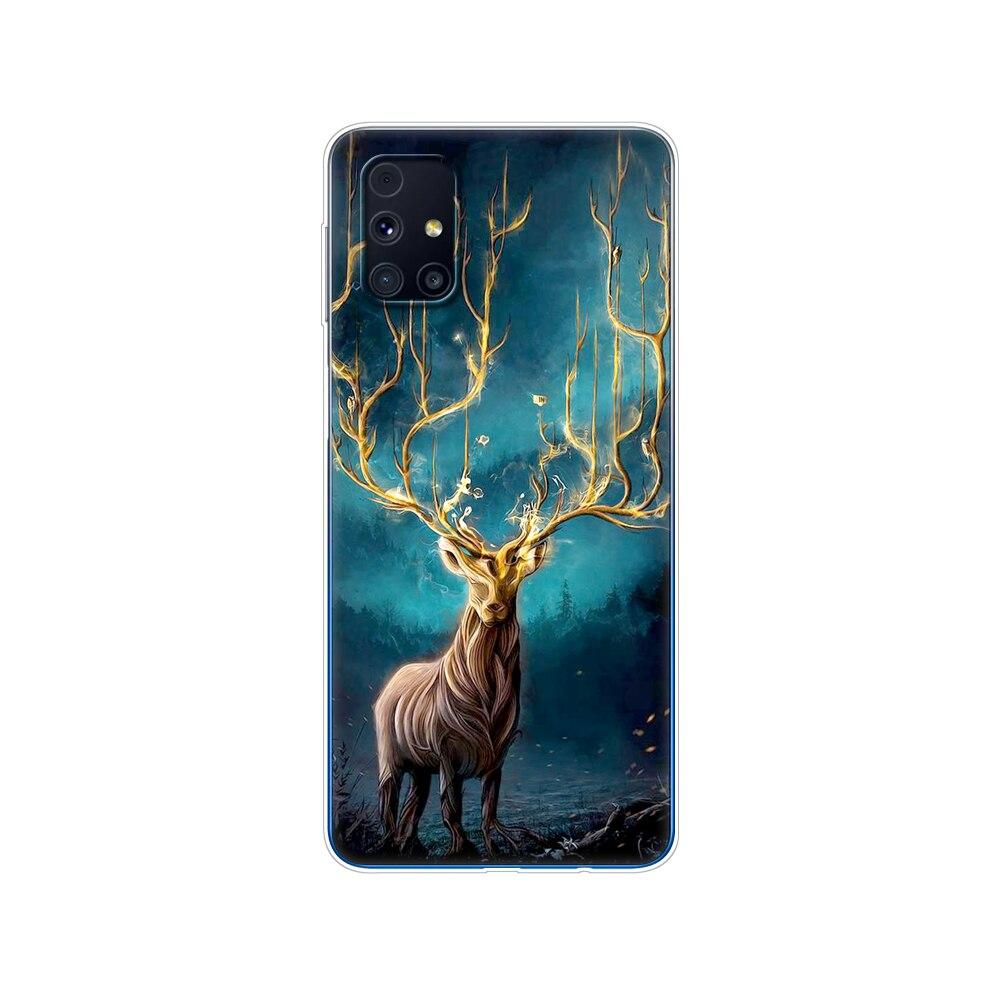 Für Samsung M31s Hülle 6.5 Tpu Weiches Silikon Rückseite Handyhülle Für Galaxy M31S M 31S m317f m317 Funda Winter Schnee Weihnachten