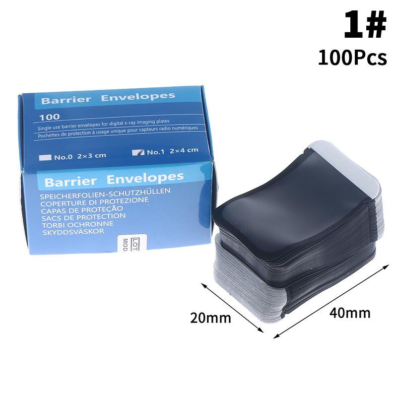 

100Pcs/Box 0/1/2/3# Dental Disposable Digital X-Ray Film Barrier Envelopes Scan Barrier Envelope Protective Cover Bags M1