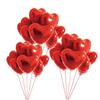 10 Pcs 18 Inch Heart Love Bunch Foil B Alloon , Helium Support Valentines Day Party Anniversary Decorations