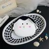 Korean Style Plush Coin Purse & Keychain - Breakfast Food Design, Large Capacity Pencil Case, Portable Storage Bag