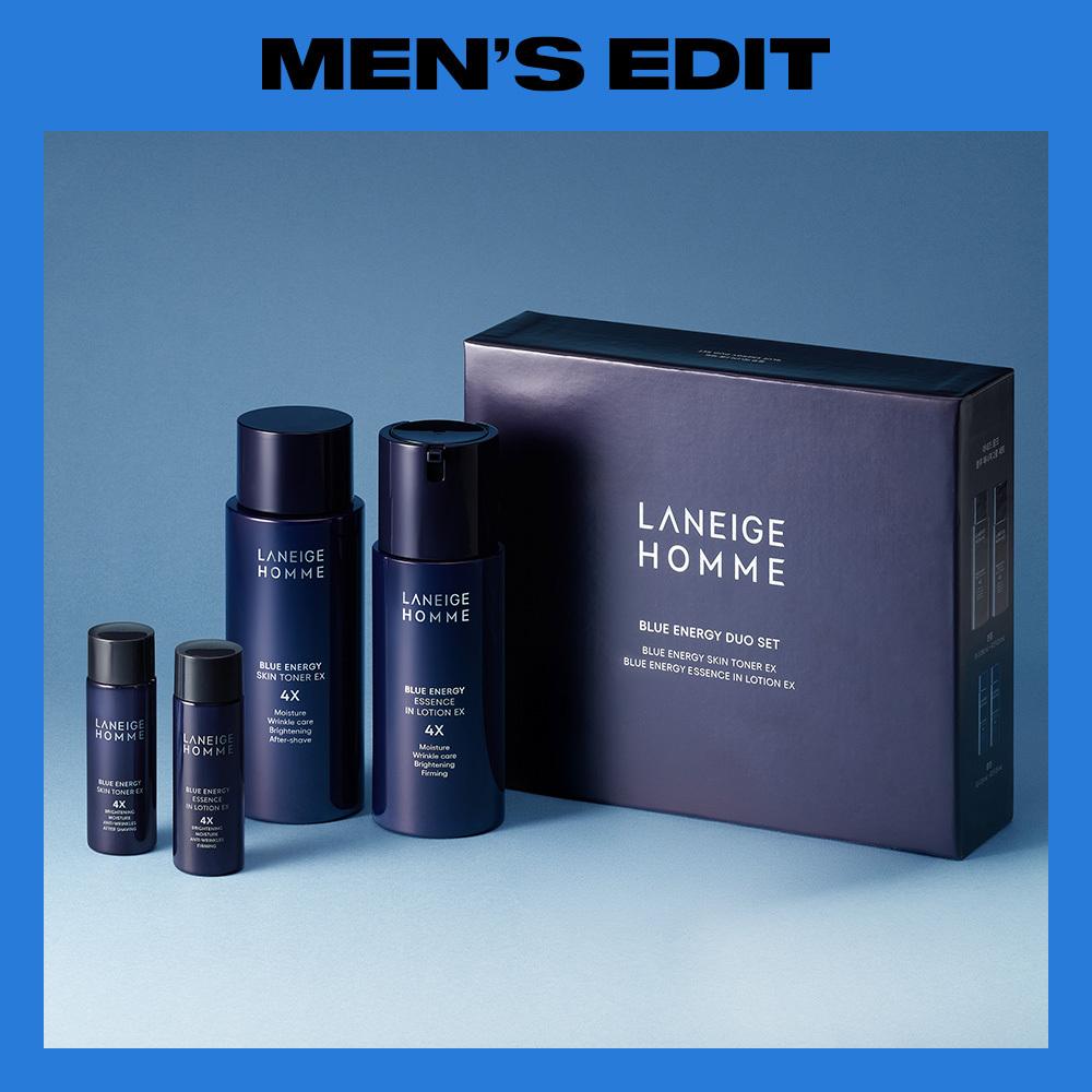 Laneige [elastic Set] Laneige Homme Blue Energy 2 Types Plan  Includes 2 Miniature 25ml Types